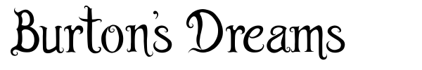 Burton's Dreams font preview
